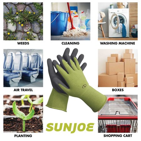 Sun Joe All-Purpose Tactile Nitrile-Palm Garden Gloves, One Size Fits Most, Set of 3 GGNP-S3